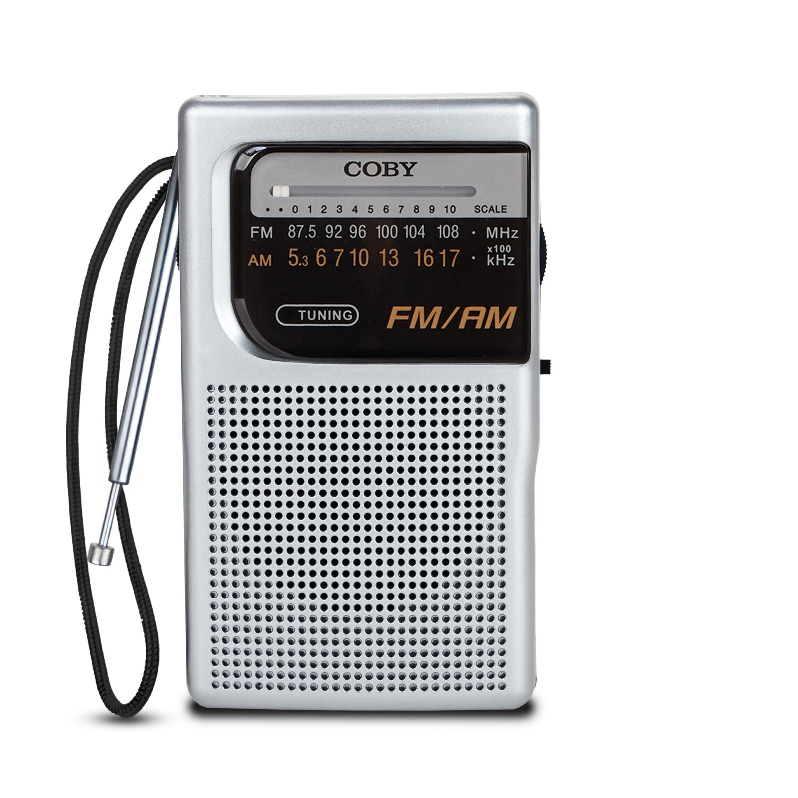 Coby Portable AM FM Radio Pocket Transistor Radio 800 Hour Battery Life Speaker