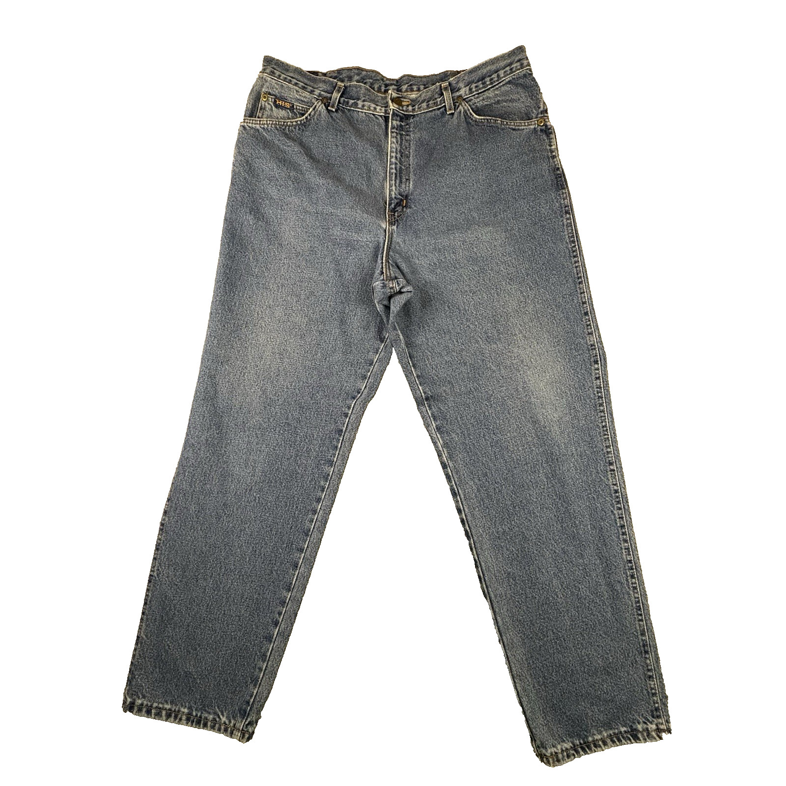 VTG H.I.S Men\'s 38x30.5 Blue 90s Relaxed Straight Leg Medium Wash Jeans SEE DESC VTG H.I.S Men\'s 38x30.5 Blue 90s Relaxed Straight Leg Medium Wash Jeans SEE DESC