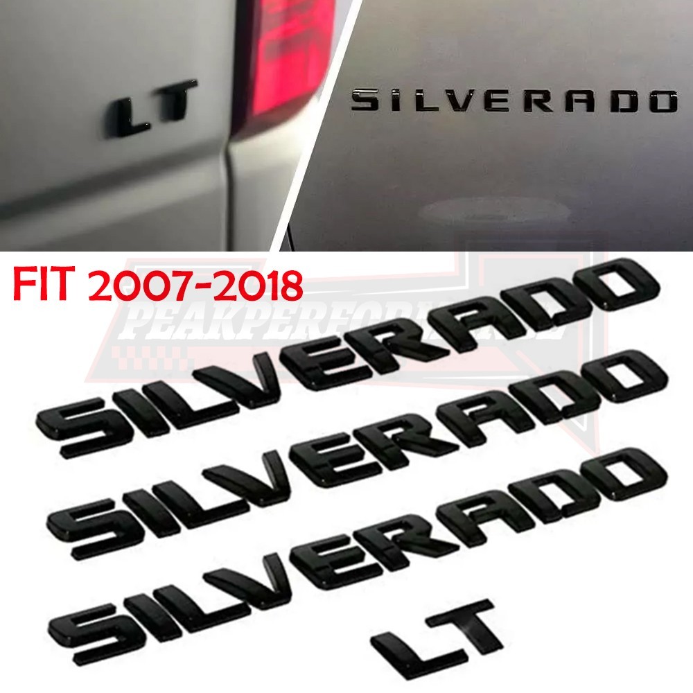 4PCS Glossy Black Door Rear Emblem for Silverado LTZ 1500 Letters Badge 4PCS Glossy Black Door Rear Emblem for Silverado LTZ 1500 Letters Badge