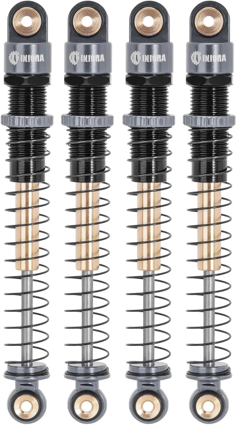 INJORA 51Mm Shocks-Long Travel Threaded Double Barrel Damper for Axial AX24 SCX2