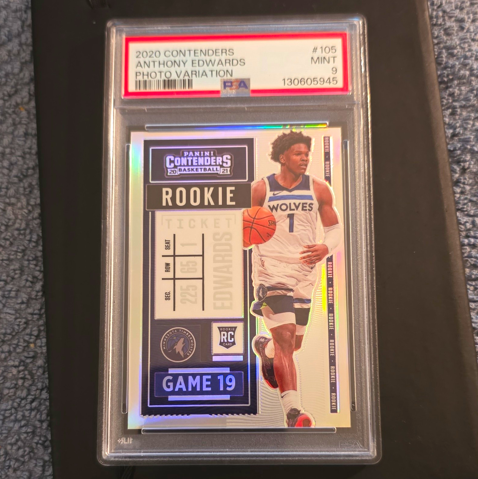 Panini 2020-21 Contenders Anthony Edwards Rookie Ticket Premium Photo Var #105