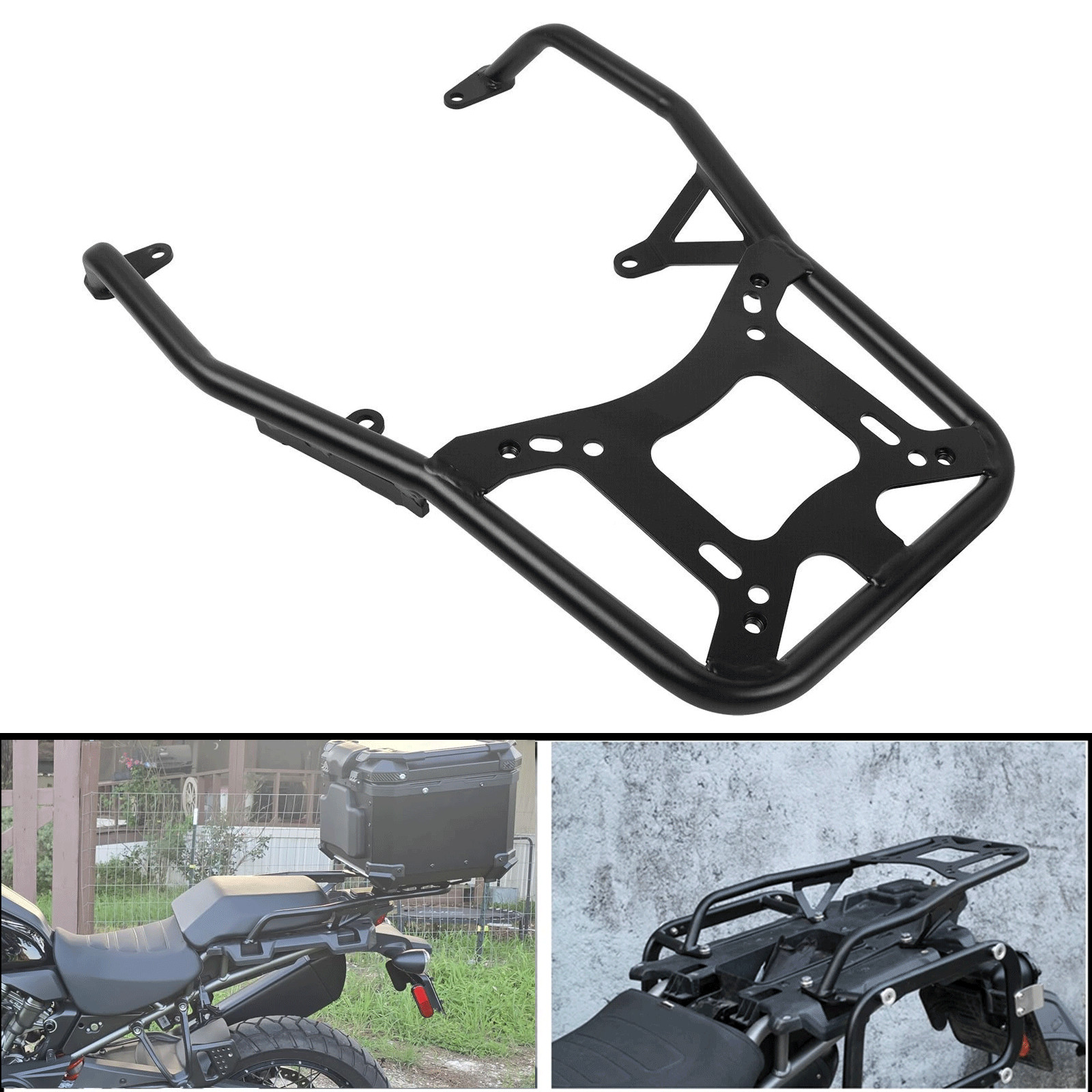 Rear Luggage Rack Mount Brackets Black For Pan America RA1250 RA1250S 2021-2026