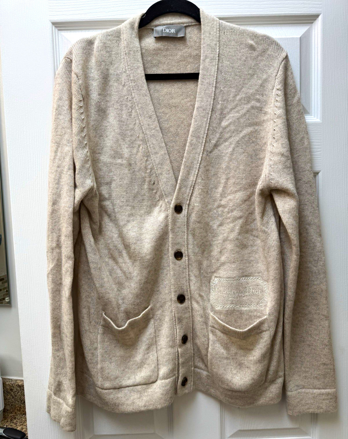 Dior Men’s Christian Dior Couture 100% Cashmere Cardigan – XL