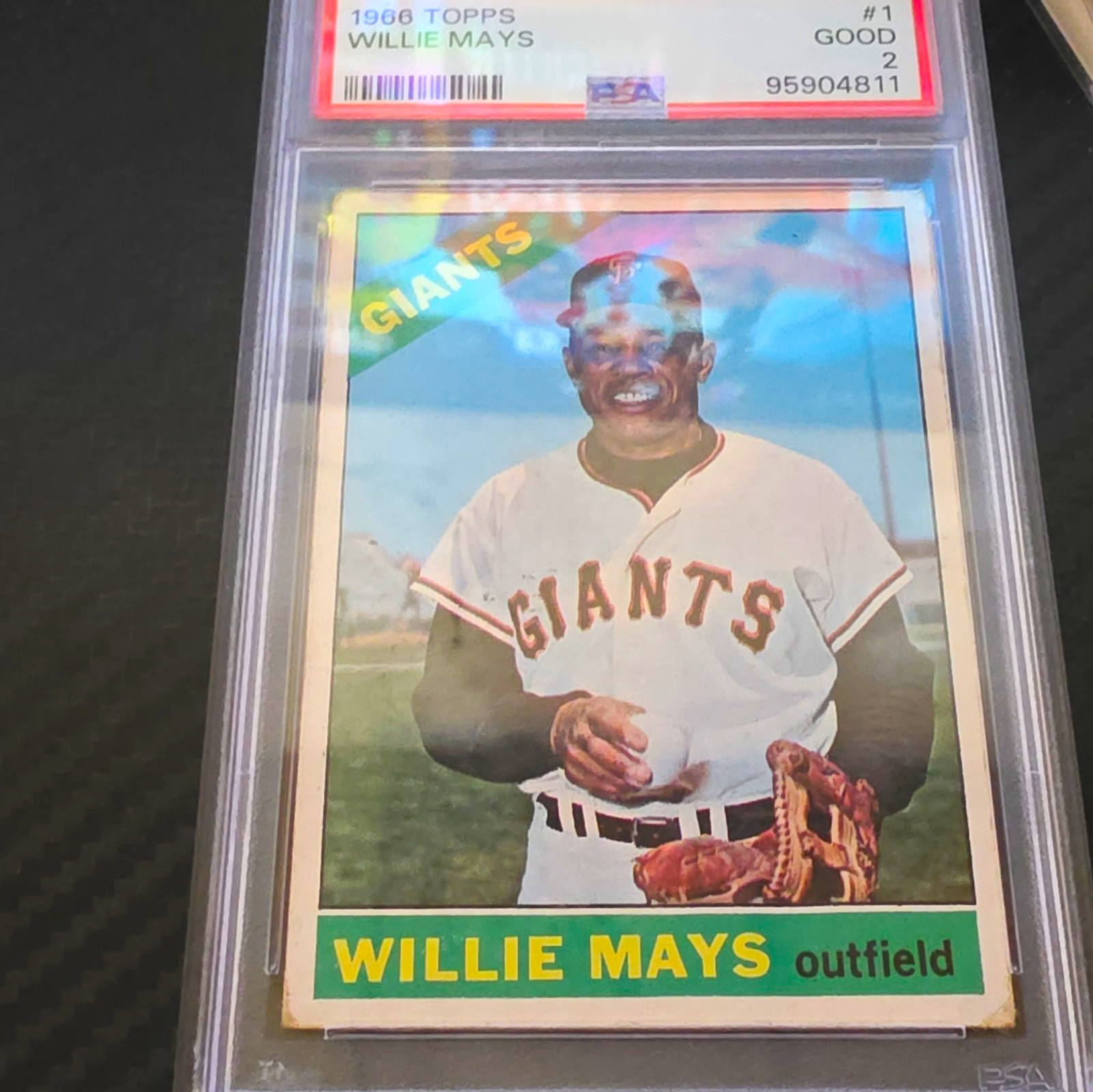 Topps 1966 Willie Mays #1 PSA 2 Graded Base Set San Francisco Giants