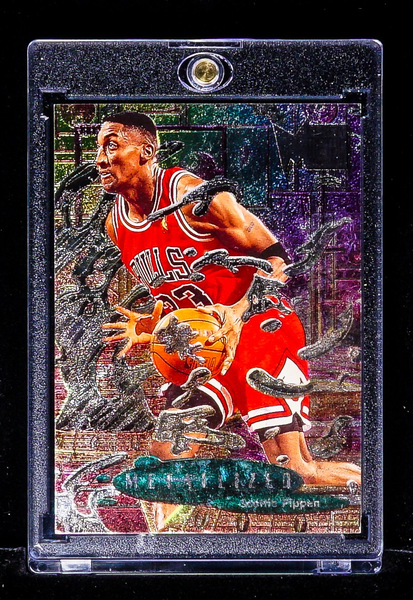 Scottie Pippen METALLIZED SILVER METAL ETCHED Chicago Bulls HOF