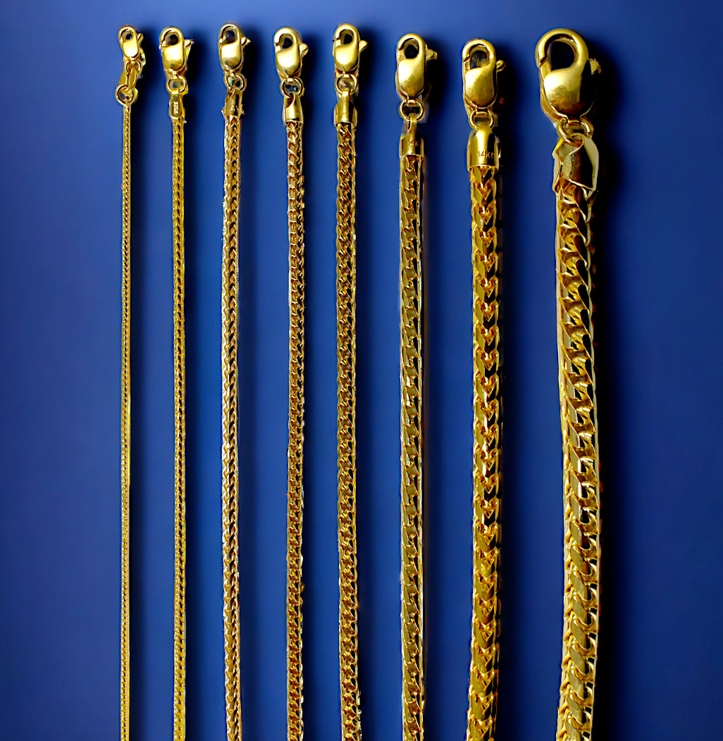 14K Yellow Gold SOLID Franco Round Box Necklace Chain Real Gold 1mm-6mm 16\