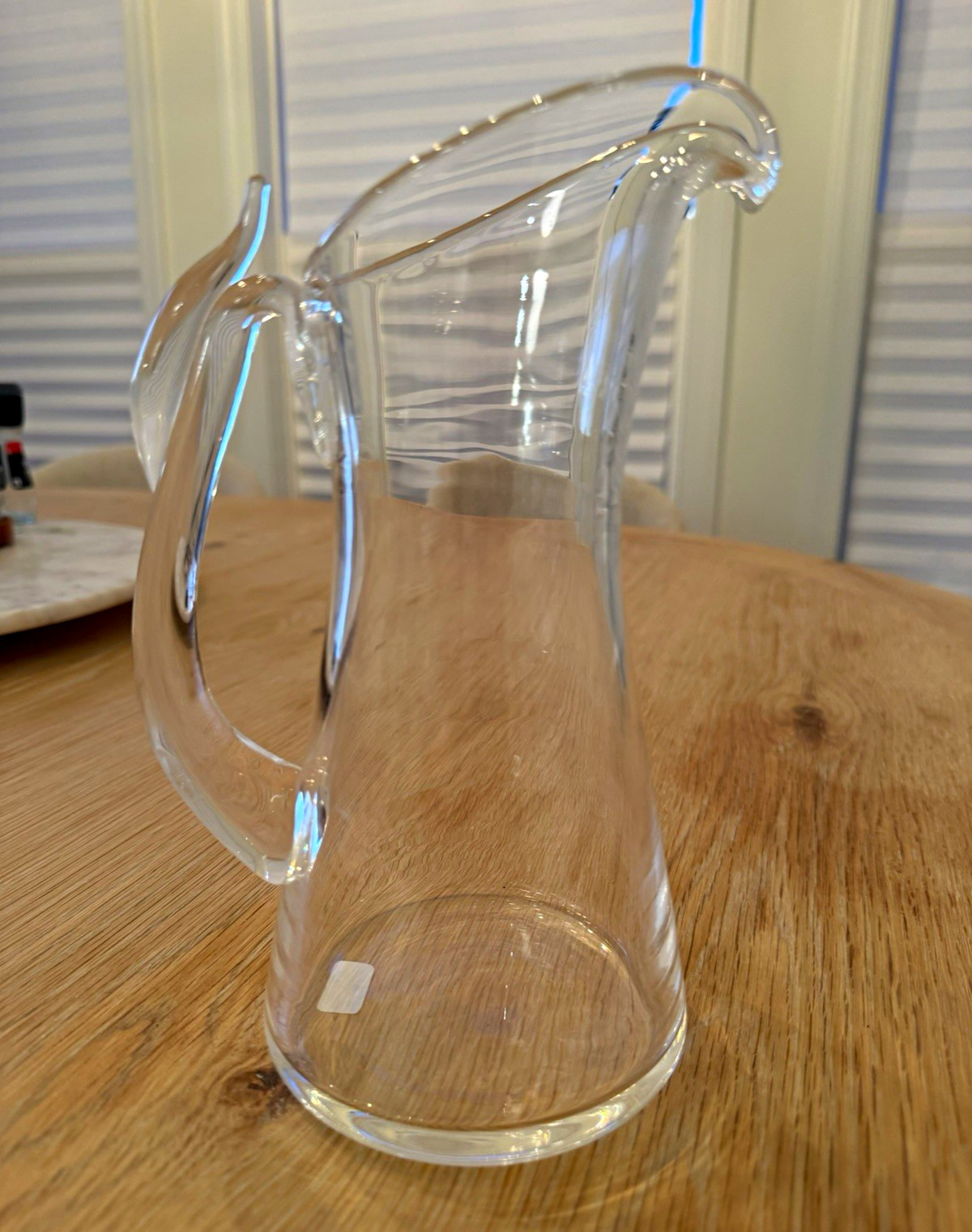 Steuben Crystal Pitcher Signed 8.5\
