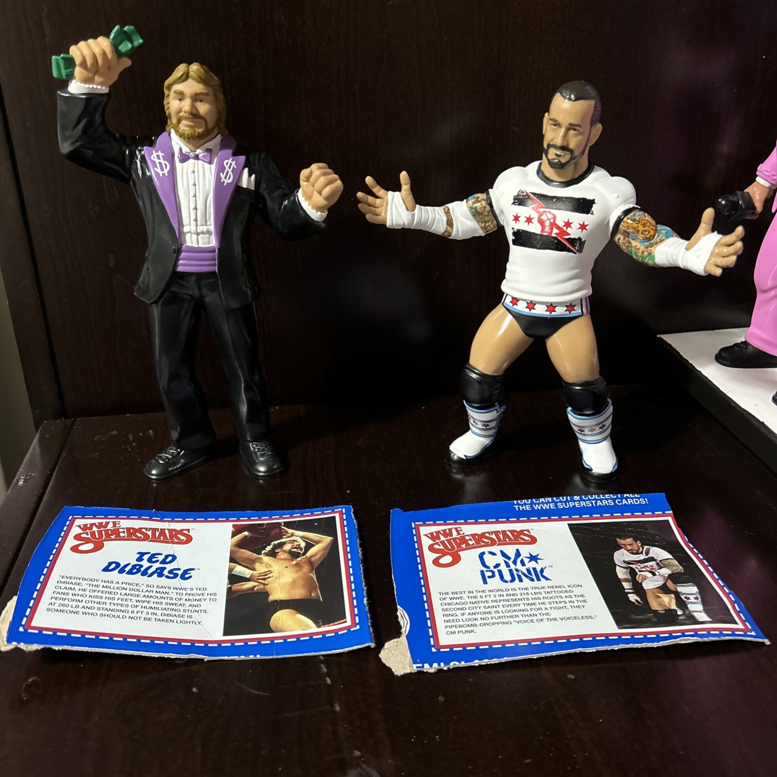 🔥 LJN CM PUNK WWE MATTEL 2026 & millon dollar  man both  Loose with bio cards 