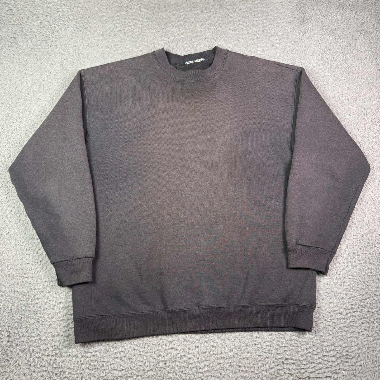 Vintage 90s Sun Faded Black Distressed Sweatshirt Mens M Crewneck Pullover