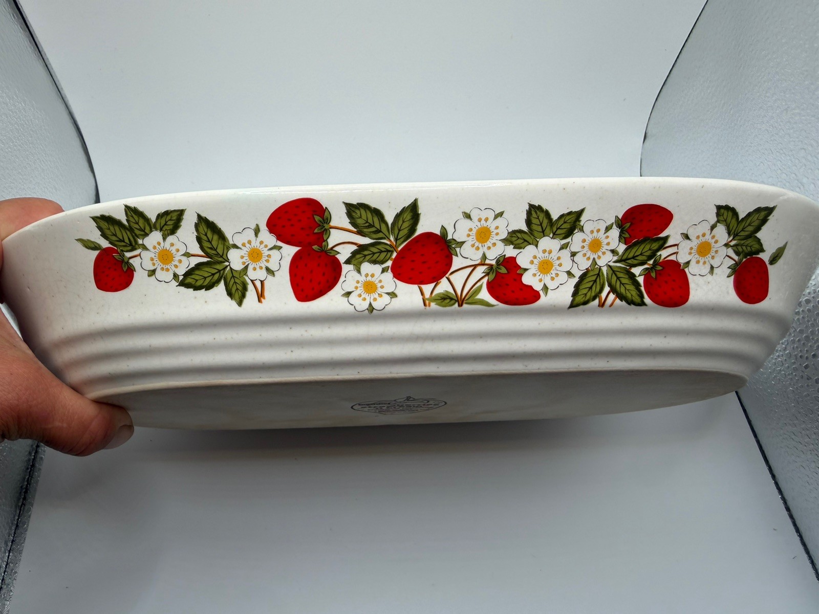 VTG Action Strawberry Divided Casserole Baking Dish Japan Stoneware Cottagecore VTG Action Strawberry Divided Casserole Baking Dish Japan Stoneware Cottagecore