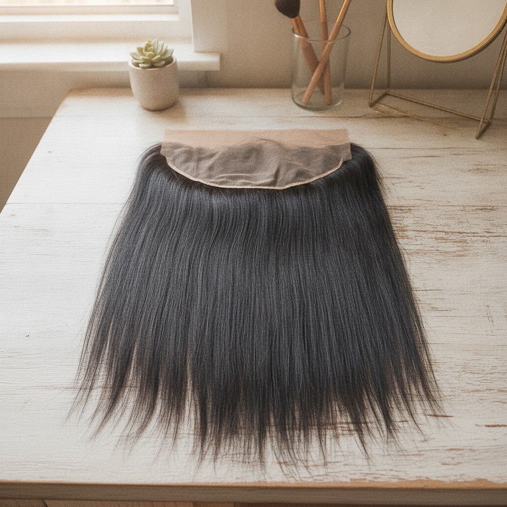 13x6 Swiss Lace Frontal in 12A Brazilian Virgin Hair - Pre-Plucked Elegance