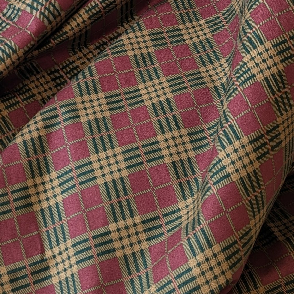 1986 Polo Ralph Lauren NOS Vintage Prescott Plaid Decorator Fabric 5 Yds x 55\