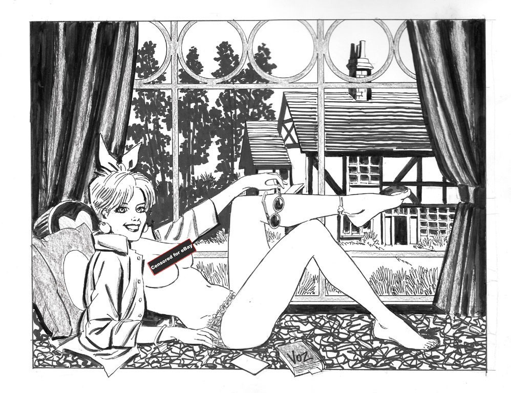 Mike Vosburg Boom-Boom Original Art X-Men New Mutants 11x14 Ink Good Girl Art