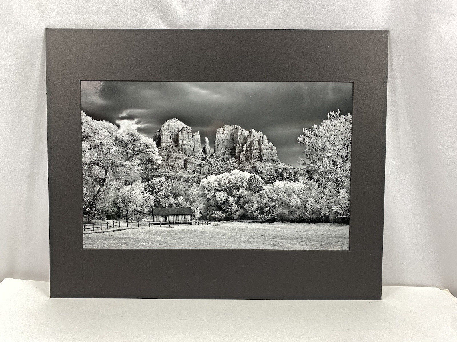 Robert Bob Farnham Lone Cabin Landscape Art B&W Photo