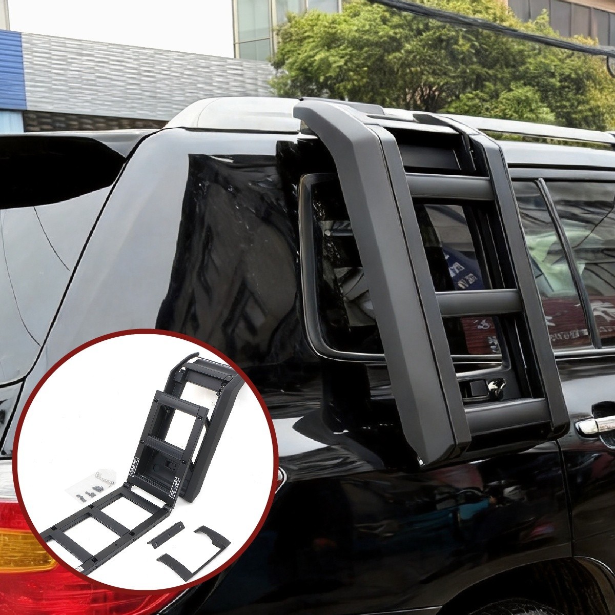 Aluminum Alloy Roof Rack Side Ladder For Toyota Highlander 2009-2014 Aluminum Alloy Roof Rack Side Ladder For Toyota Highlander 2009-2014