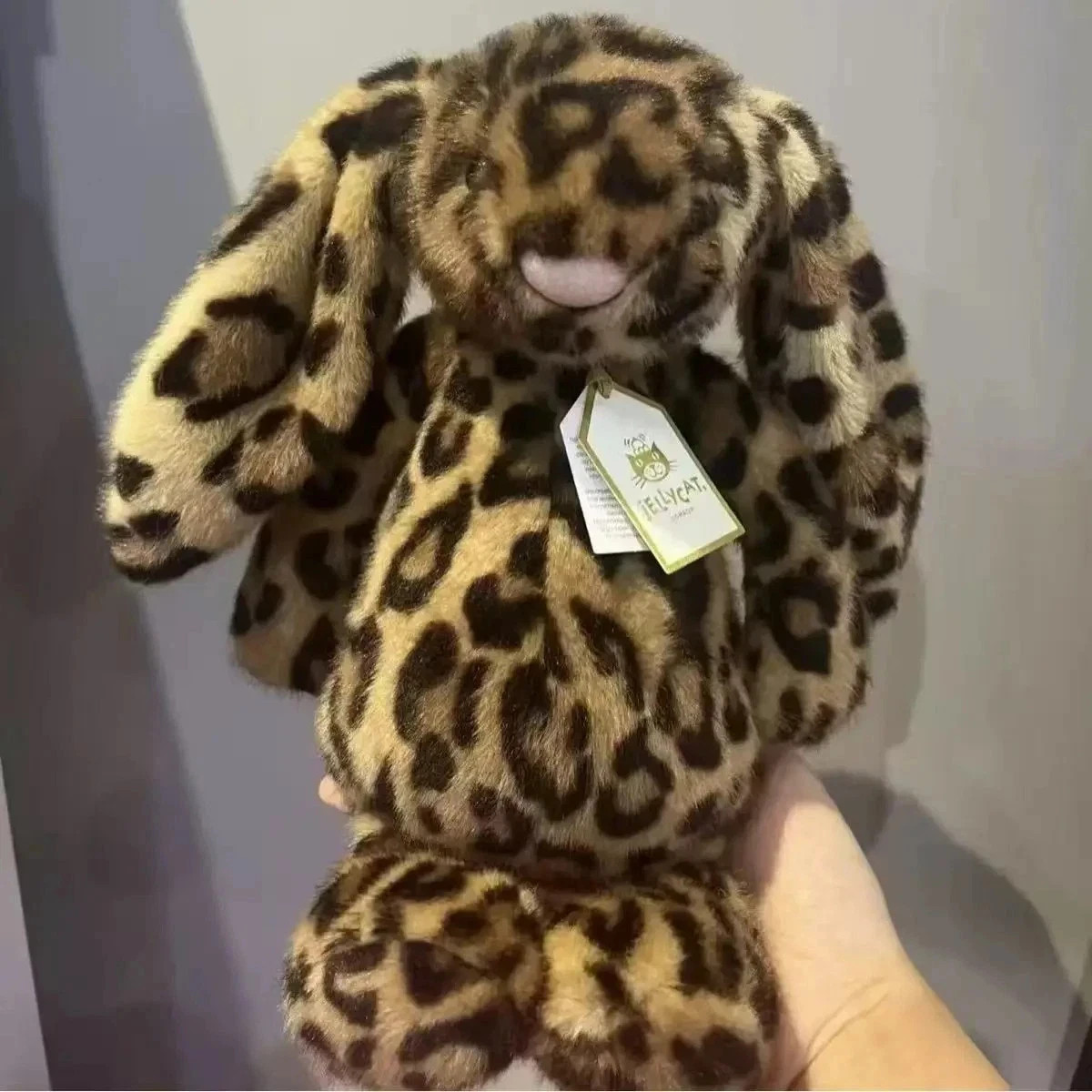 Jellycat Leopard Bunny Plush Toy Doll Soft Stuffed Gifts With Dust Bag