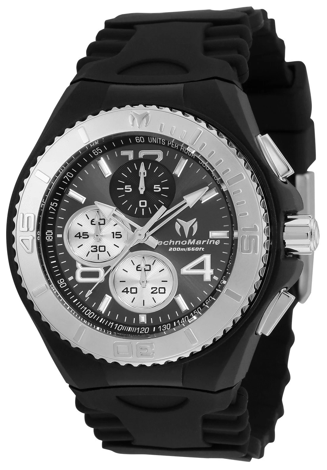 TechnoMarine Cruise JellyFish Men\'s 46mm Deep Gray Dial Chrono Watch TM-115148