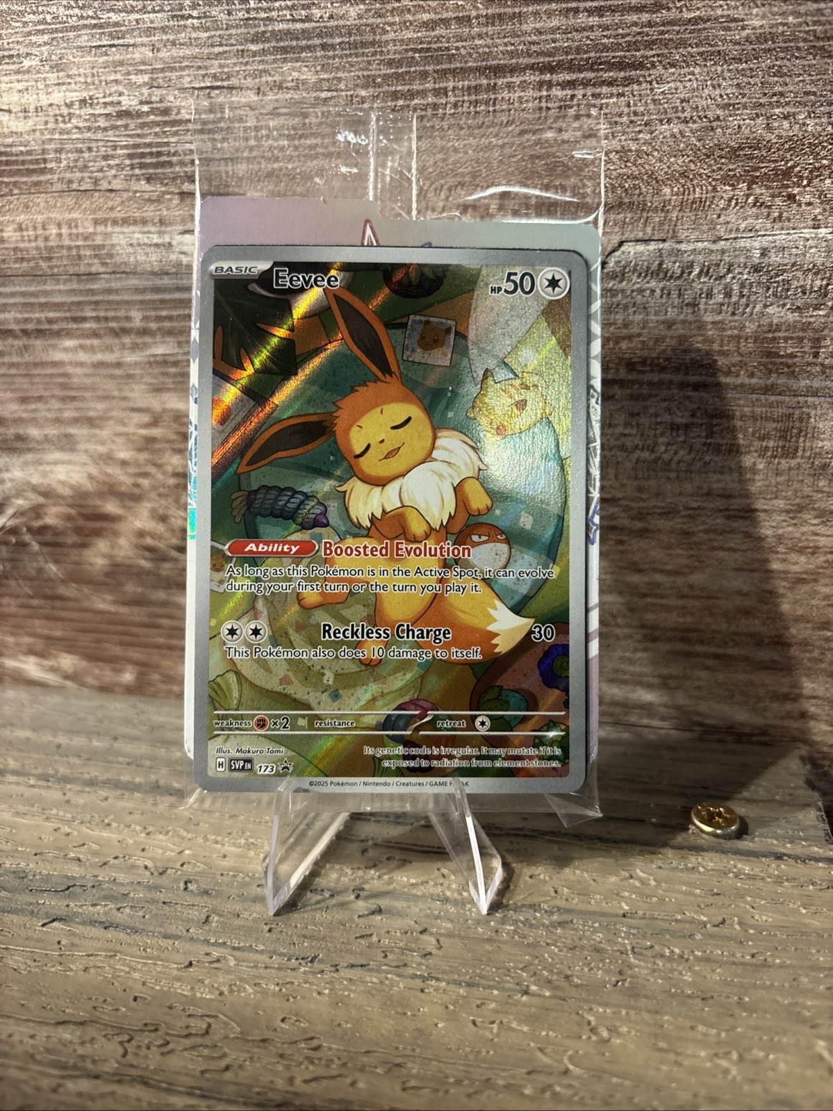 Pokemon TCG Eevee SVP 173 Prismatic Evolutions ETB Full Art Promo Card Sealed