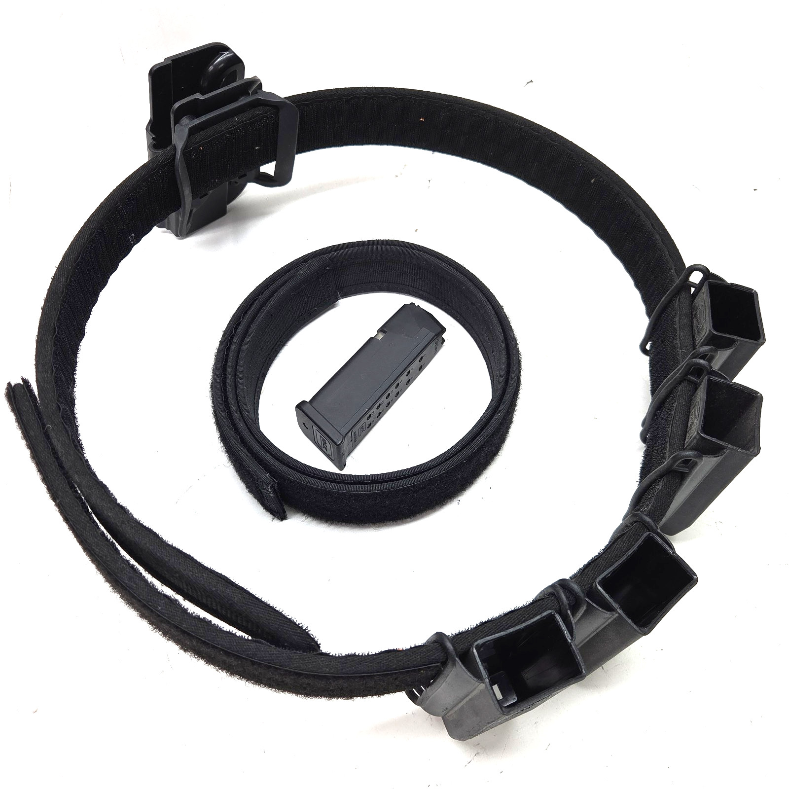 Glock 19 Competition Belt Rig Right Hand 4x Mag Holders Gun Holster Size Large