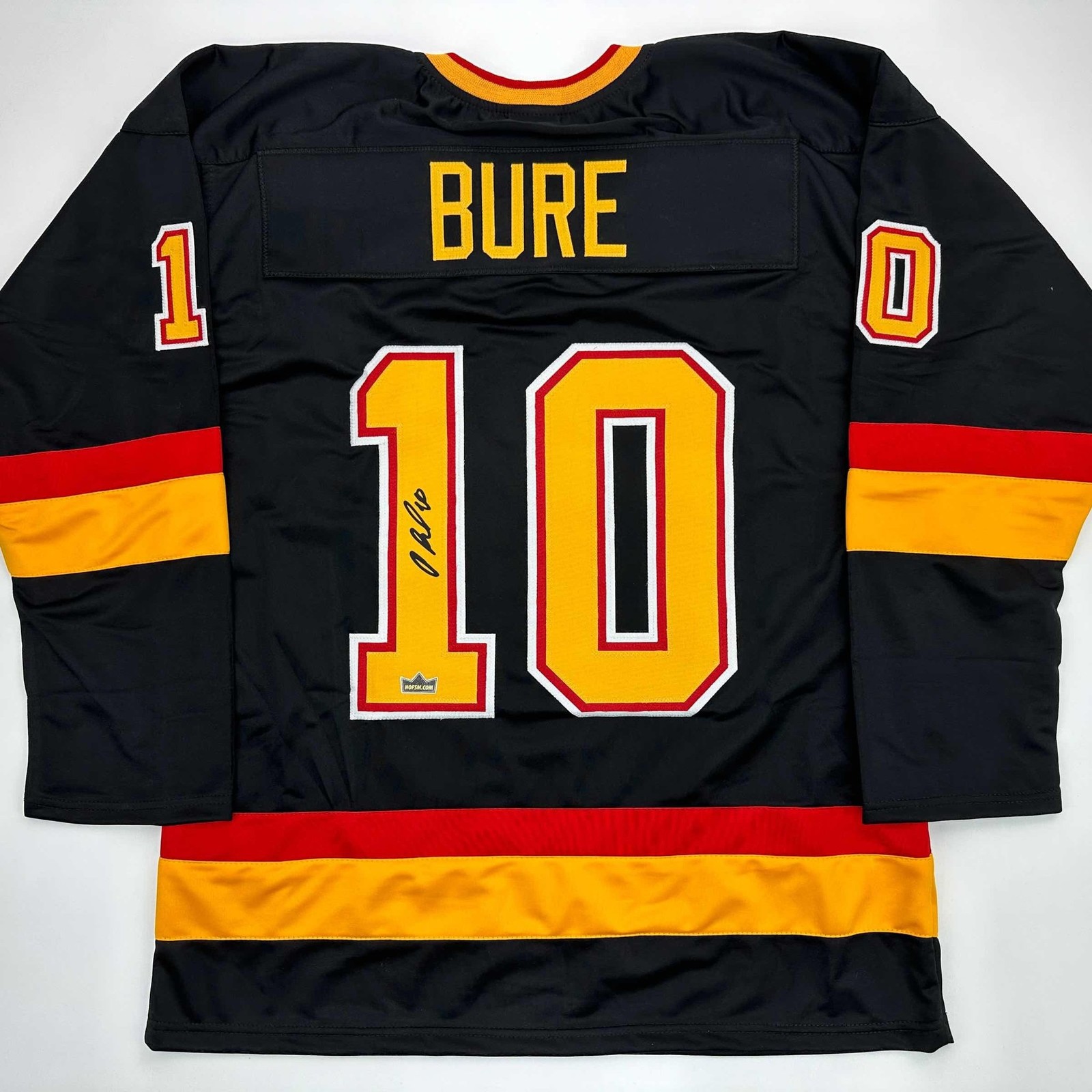 Facsimile Autographed Pavel Bure Vancouver Black Jersey Size Men\'s XL Facsimile Autographed Pavel Bure Vancouver Black Jersey Size Men\'s XL
