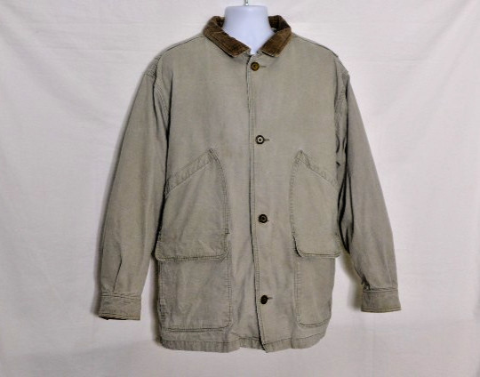 VTG Late 1980s/1990s Eddie Bauer Premium Goose Down Liner Canvas Barn Coat XL