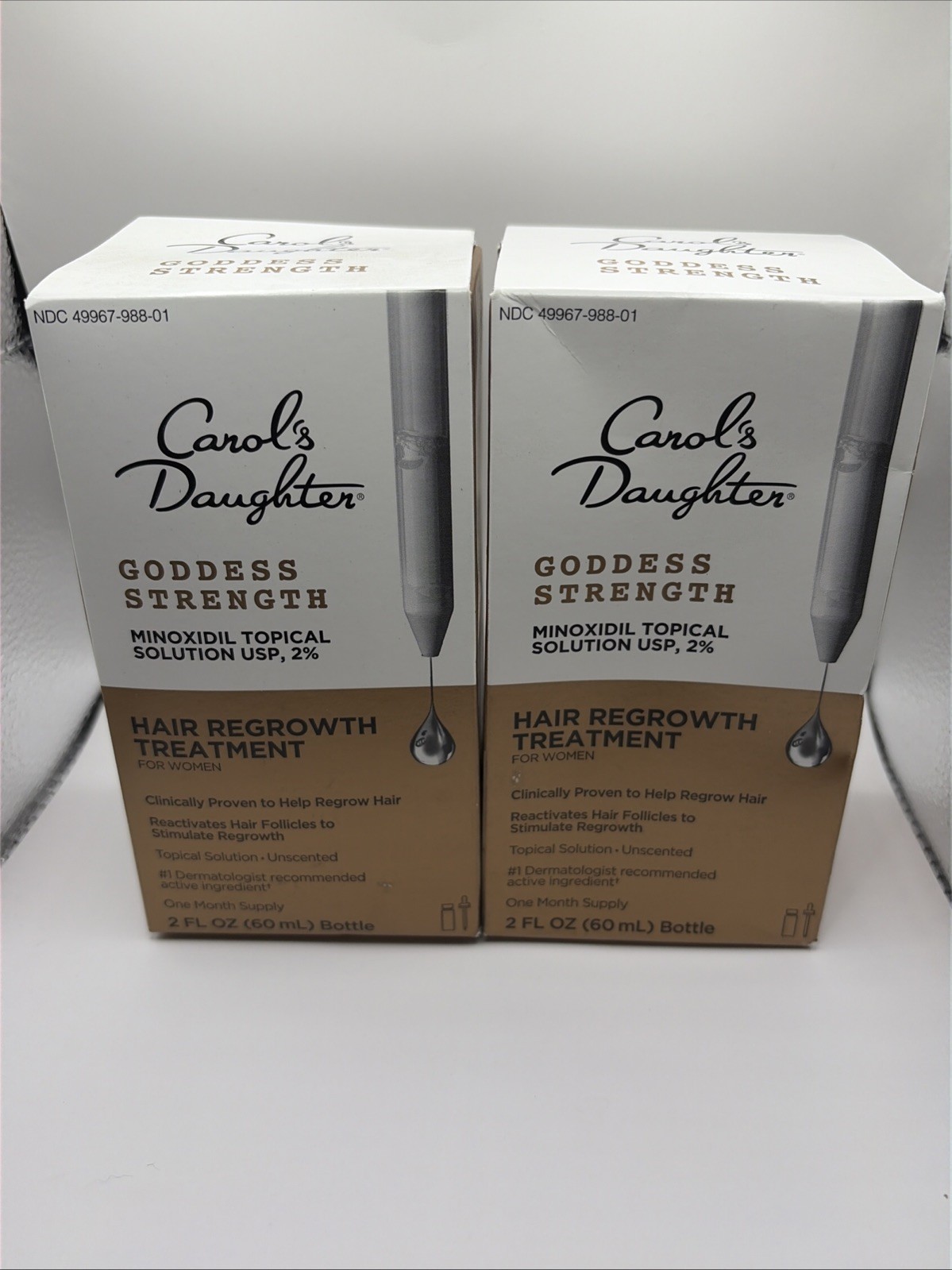 2 Pk Carol\'s Daughter GODDESS STRENGTH HAIR REGROWTH TREATMENT Minoxidil 2% 9/26 2 Pk Carol\'s Daughter GODDESS STRENGTH HAIR REGROWTH TREATMENT Minoxidil 2% 9/26