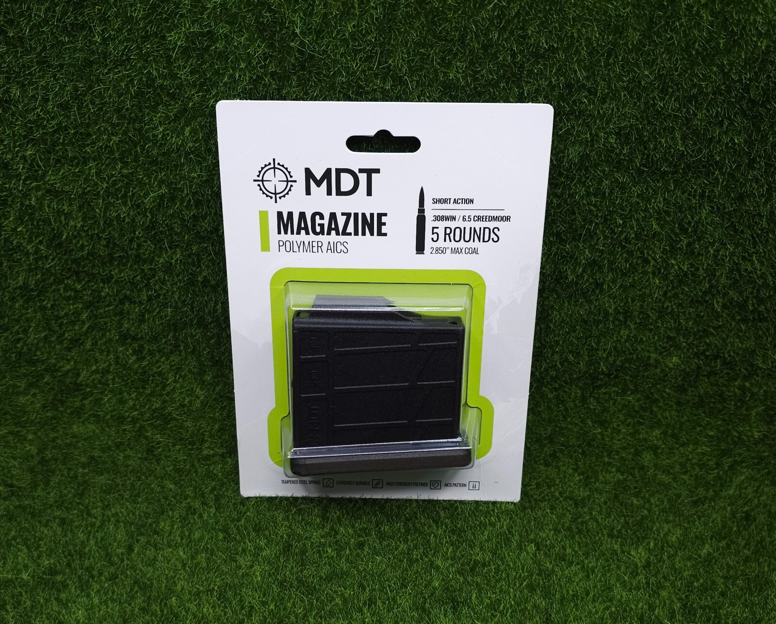MDT 5 Round 308 Win/6.5 Creedmoor Polymer AICS External Box Magazine #105026-BLK