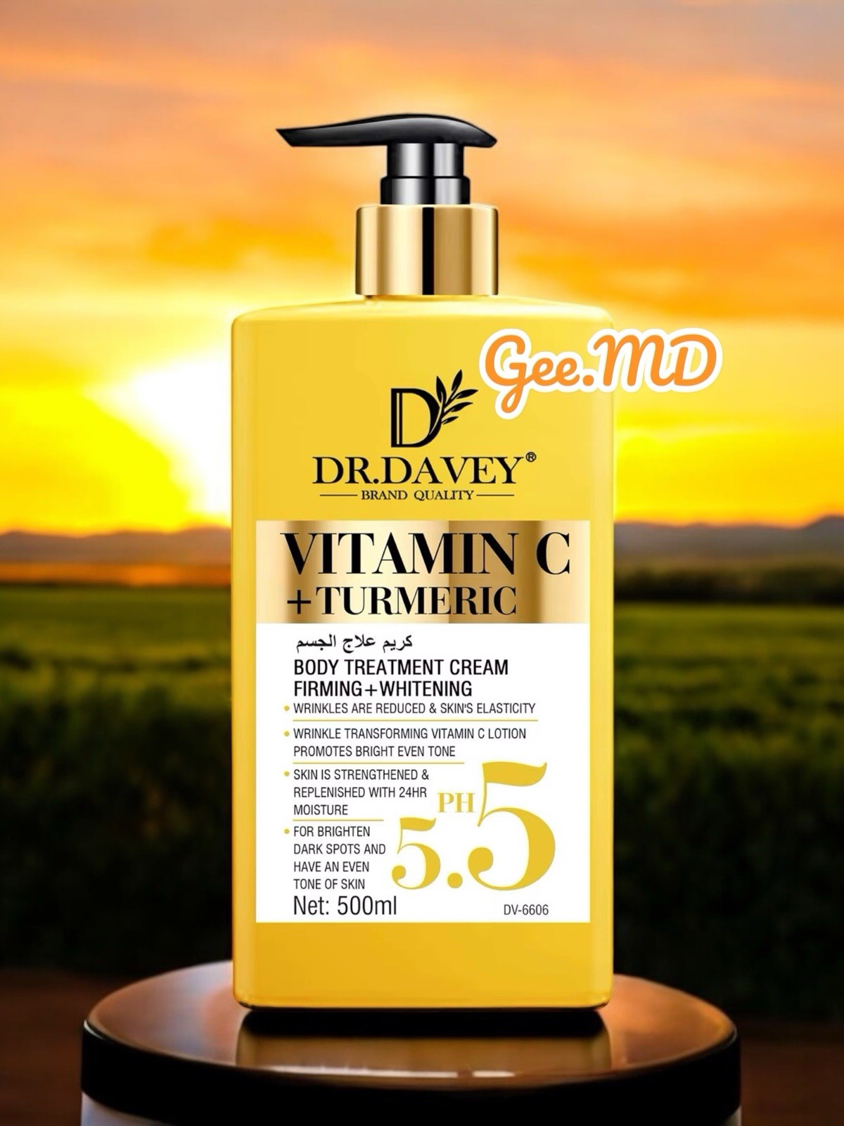 DR DAVEY Vitamin C Tumeric Whitening Body Lotion 500ml USA Stock DR DAVEY Vitamin C Tumeric Whitening Body Lotion 500ml USA Stock
