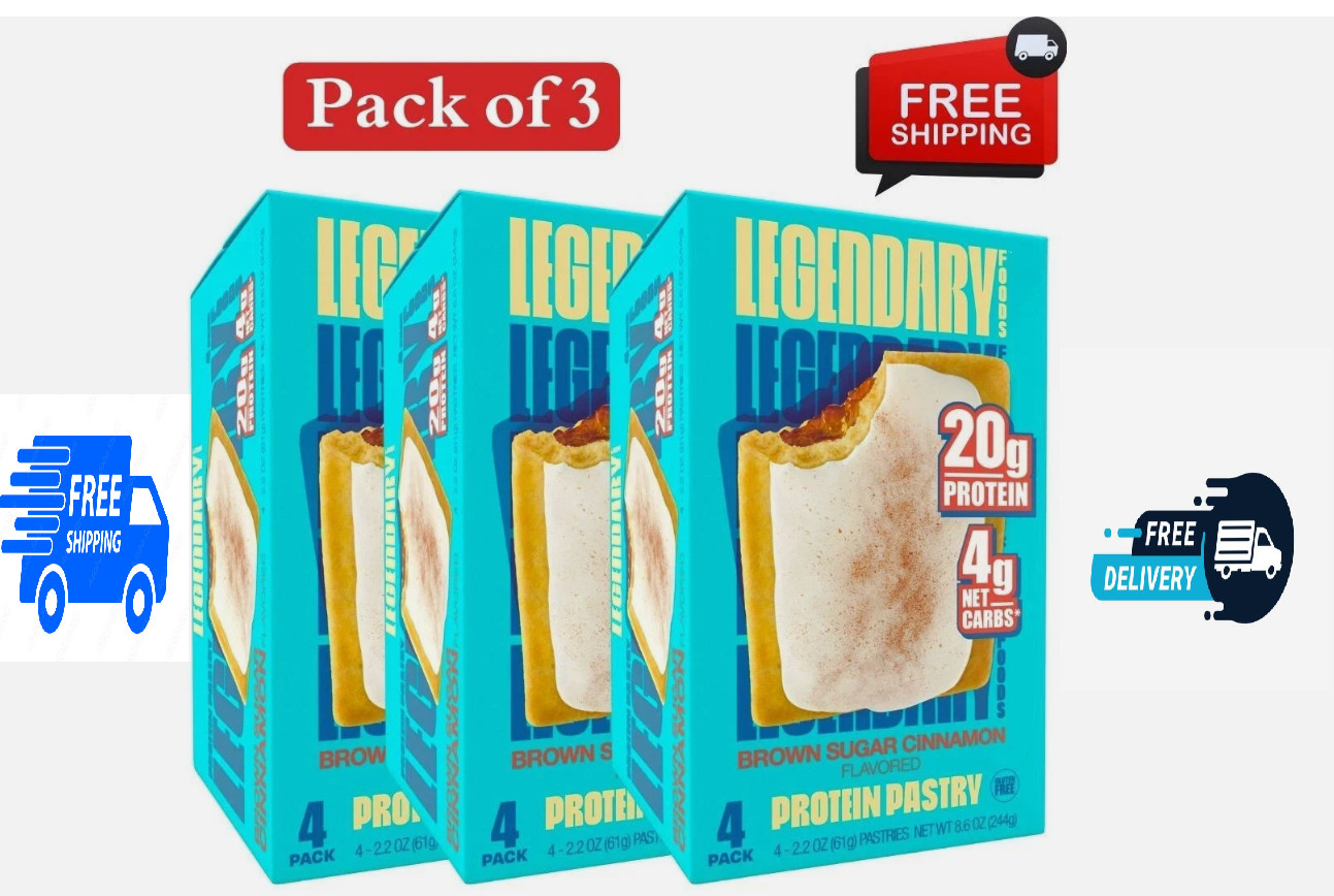 Legendary Foods Protein Pastry - Brown Sugar Cinnamon 12 Pack (3 box)
