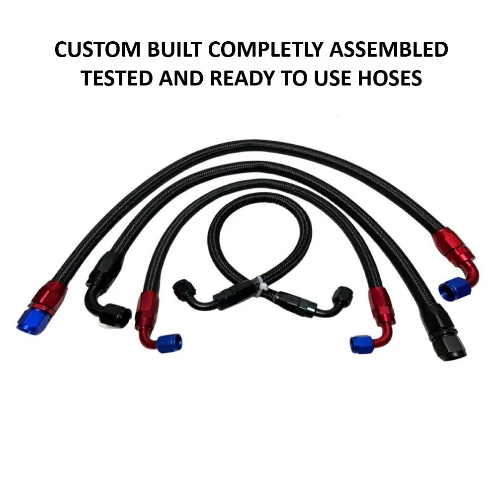 Premade Prefab 16AN Hose Stainless Braided CPE Fuel Oil Cooler Line with Fitting