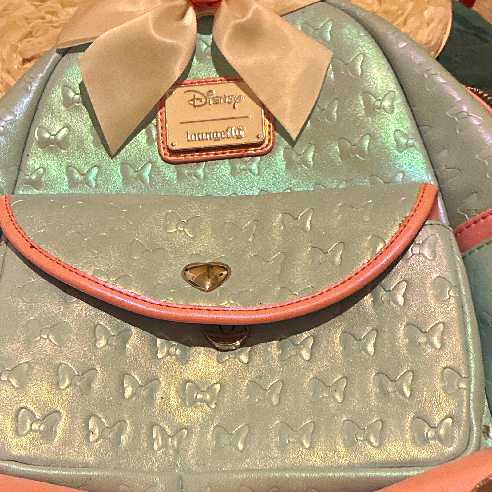 Loungefly Disney Minnie Mouse Mini Backpack Pastel Iridescent Pink