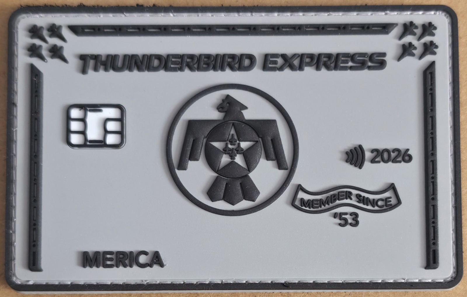 USAF Thunderbirds F-16 Display Team American Express Style 3D PVC Patch