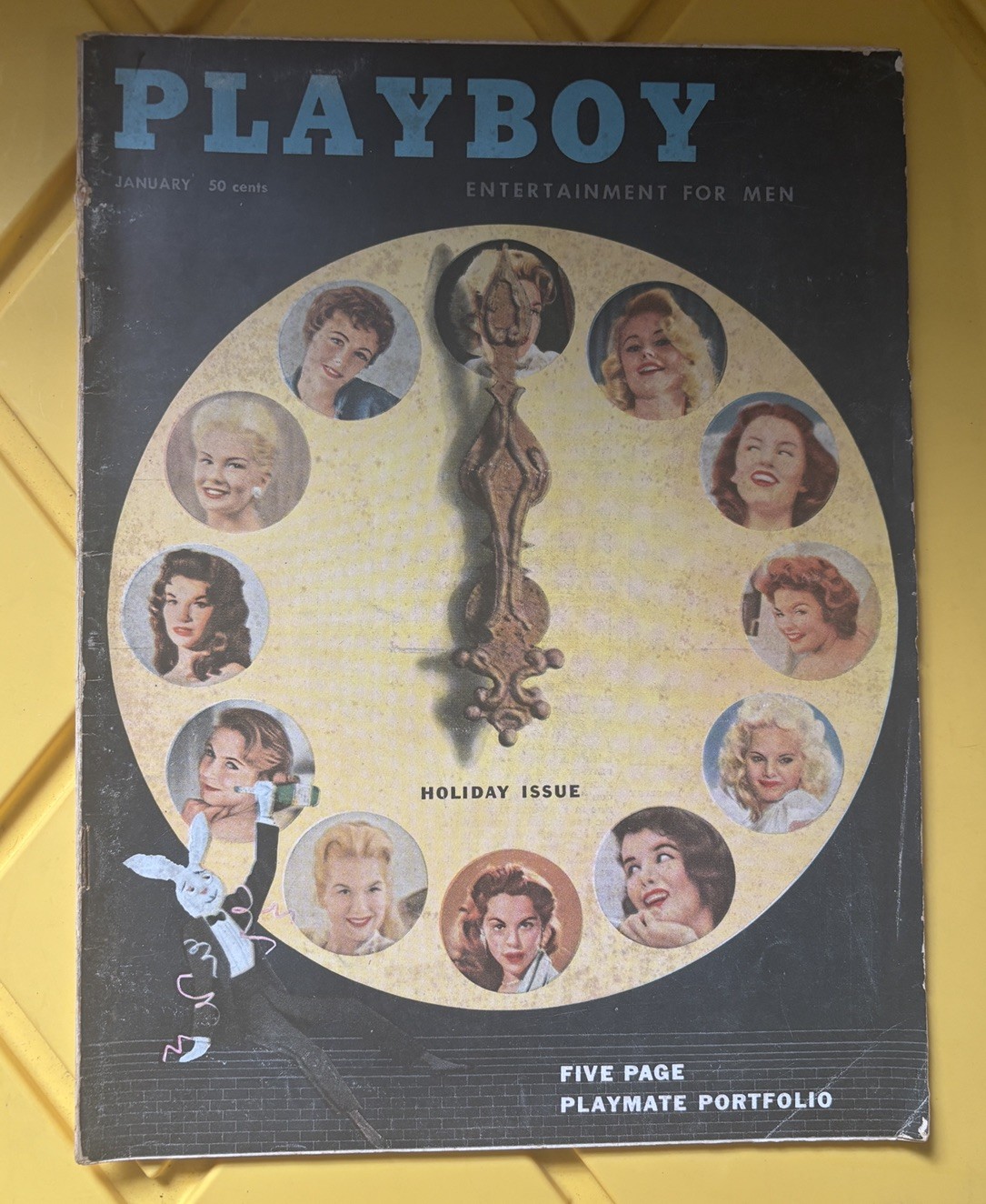 Vintage Playboy Magazine January 1957 Centerfold Intact