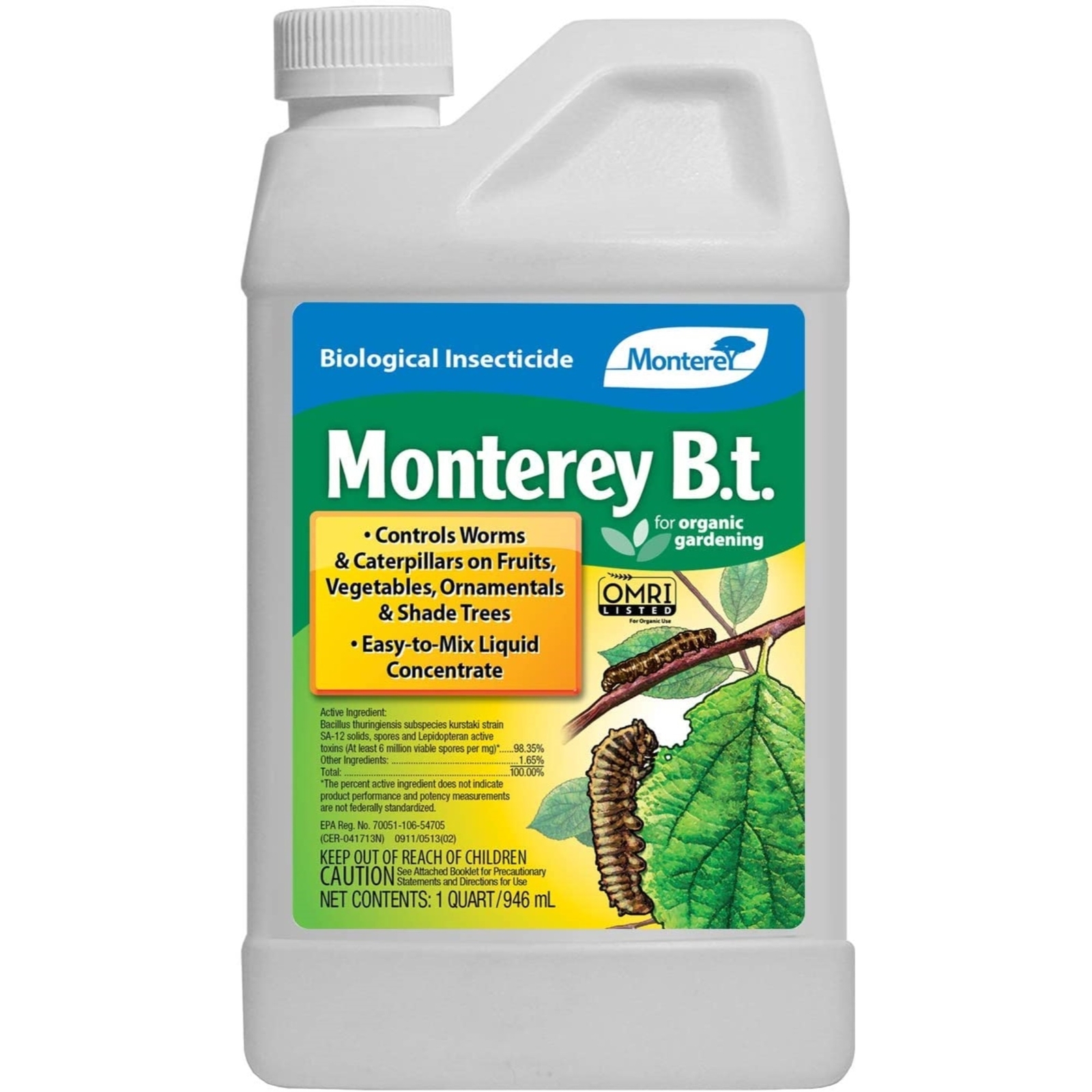 Monterey (BT) Bacillus Thuringiensis Biological Insecticide Concentrate, 32 oz