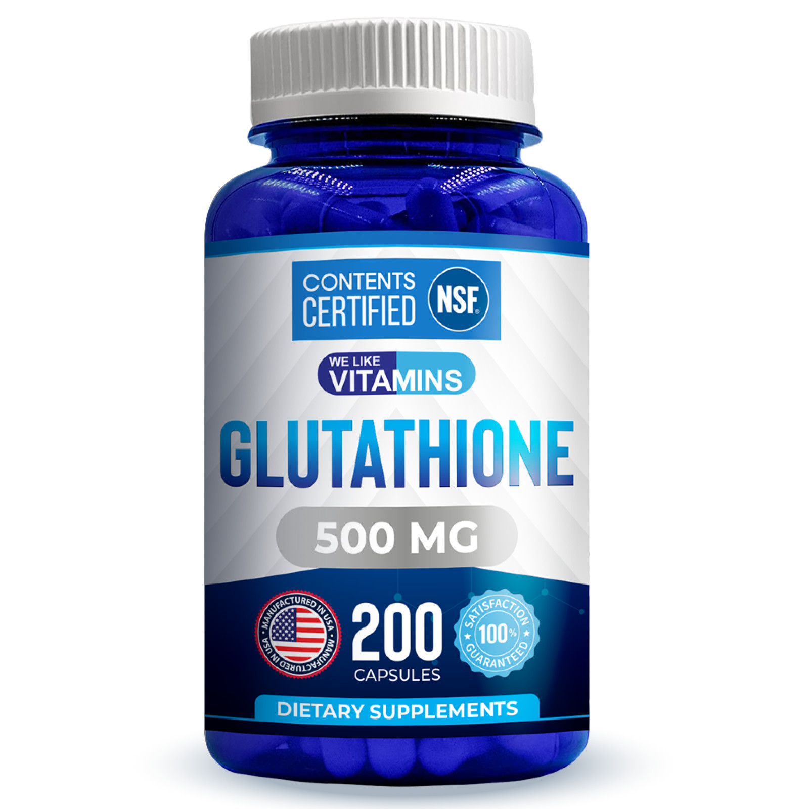 Glutathione 500mg Capsules - 200 Count Glutathione 500mg Capsules - 200 Count