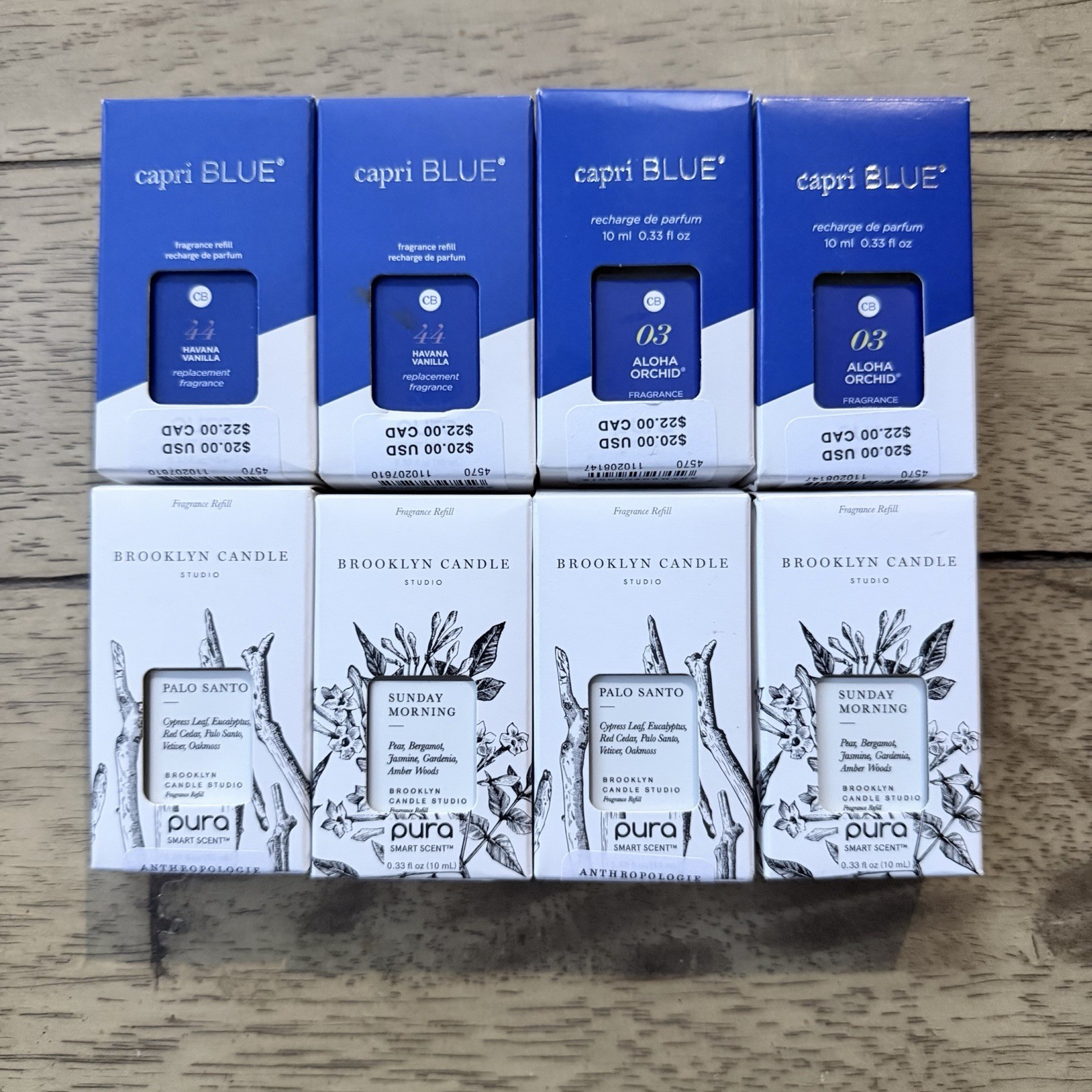 PURA Capri Blue Brooklyn Candle Fragrance Refill Variety Pack 8