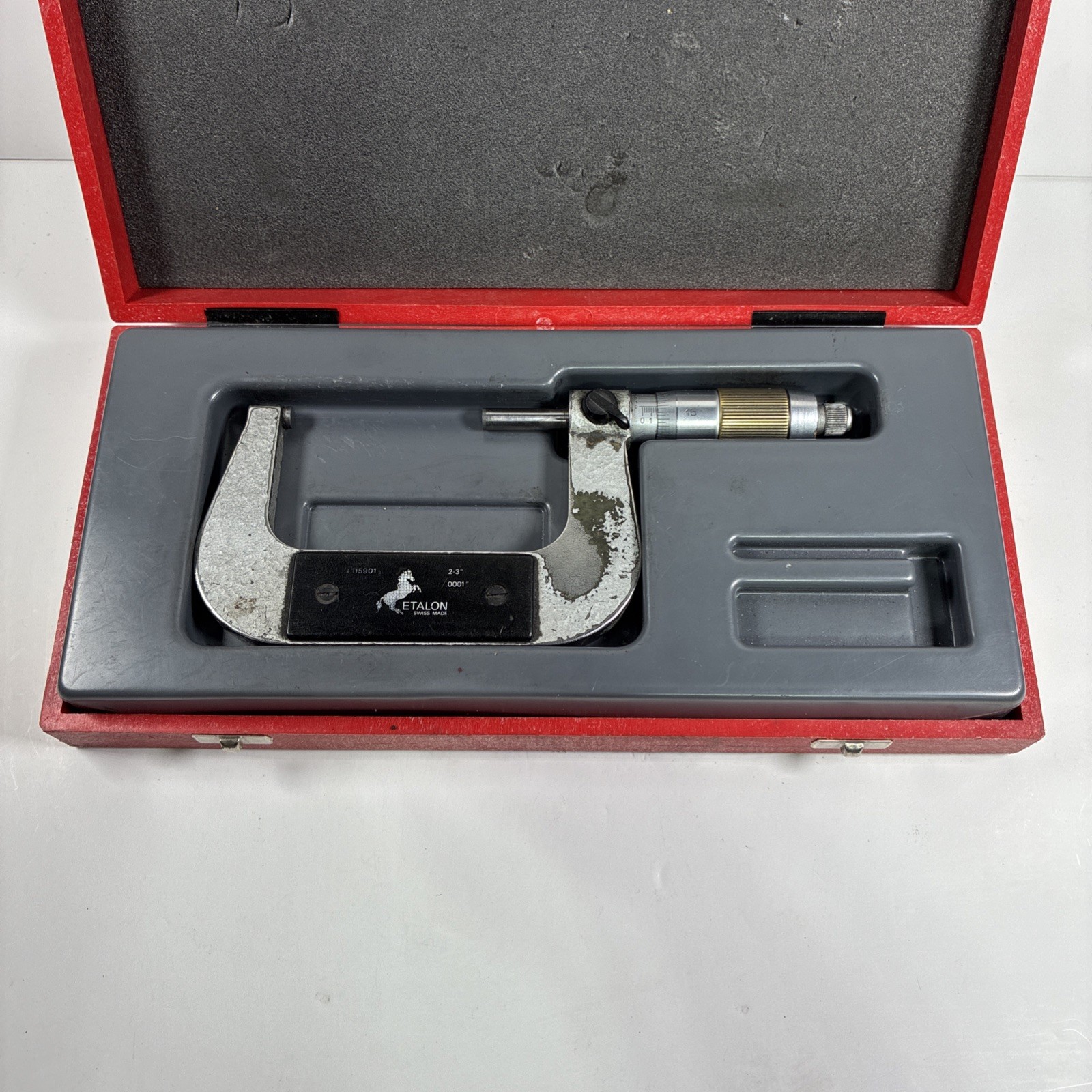 ETALON Pierre Roch 2-3” Outside Micrometer .0001 inch 71-115901 ETALON Pierre Roch 2-3” Outside Micrometer .0001 inch 71-115901