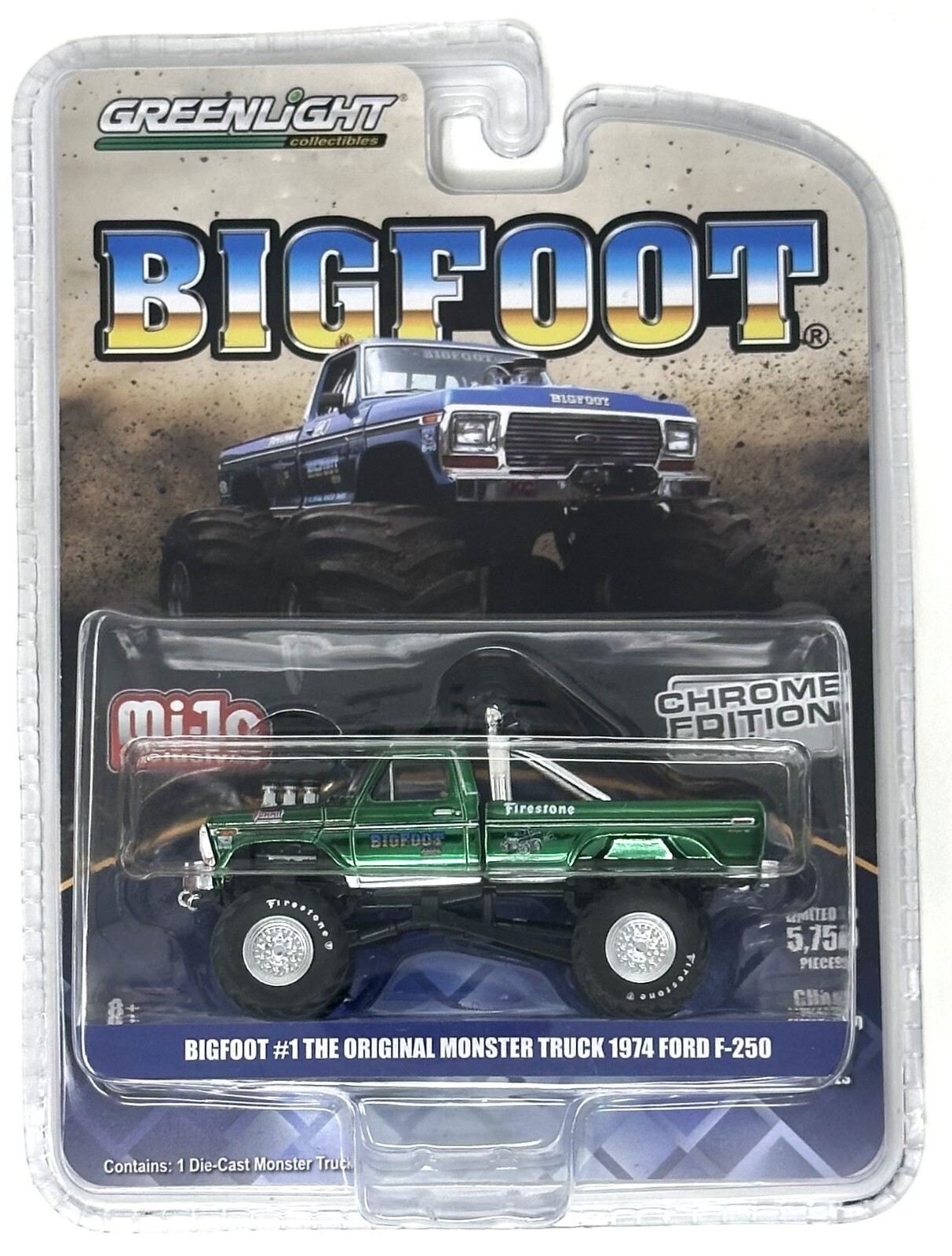 Chase Greenlight 1:64 Bigfoot #1 The Original Monster Truck  1974 Ford F-250