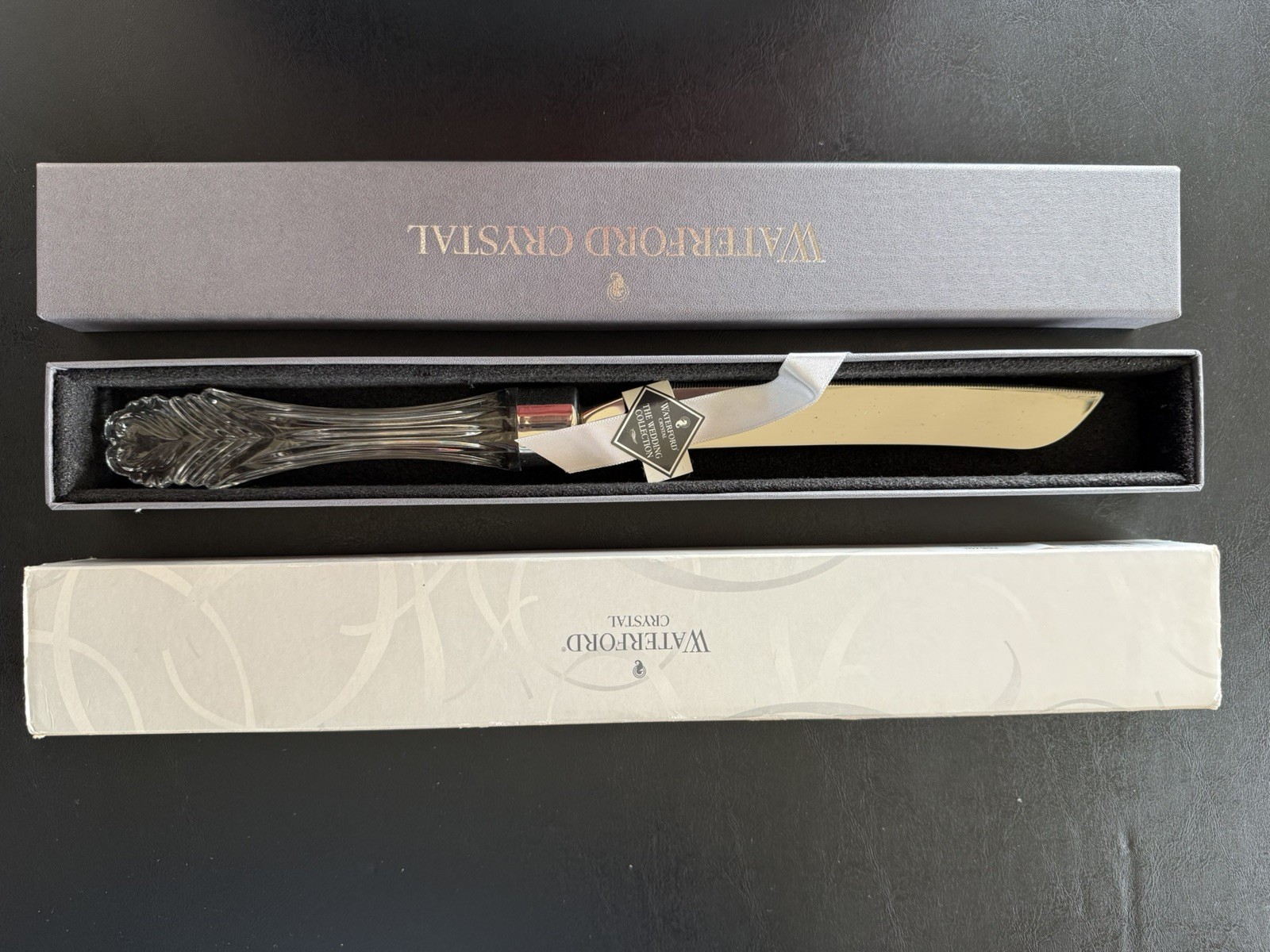 Waterford Wedding Cake Knife Crystal Mint in Box #107909
