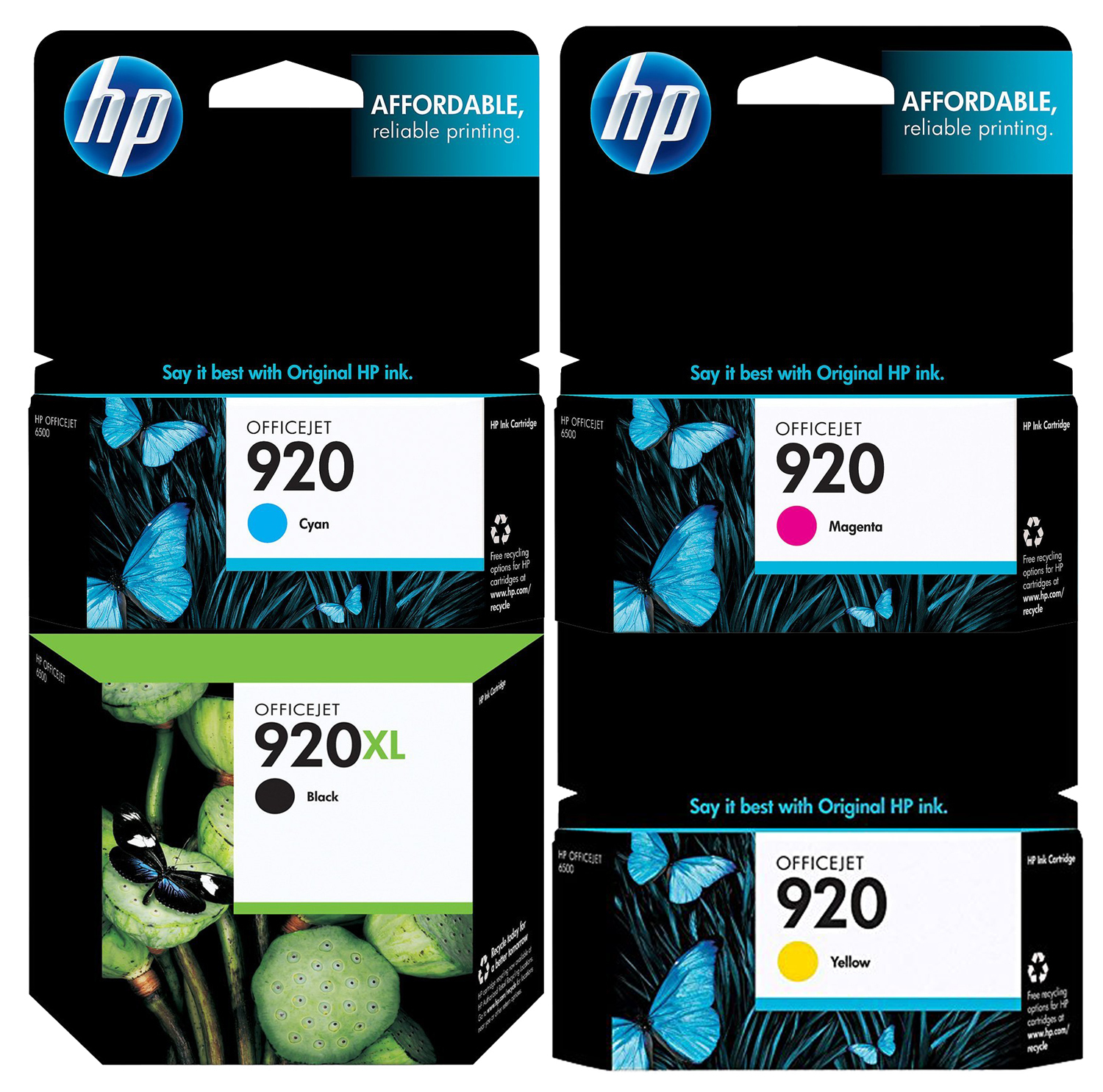 GENUINE NEW HP 920XL 920 Ink Cartridge 4-Pack for Officejet 6000 6500 7000 7500 GENUINE NEW HP 920XL 920 Ink Cartridge 4-Pack for Officejet 6000 6500 7000 7500