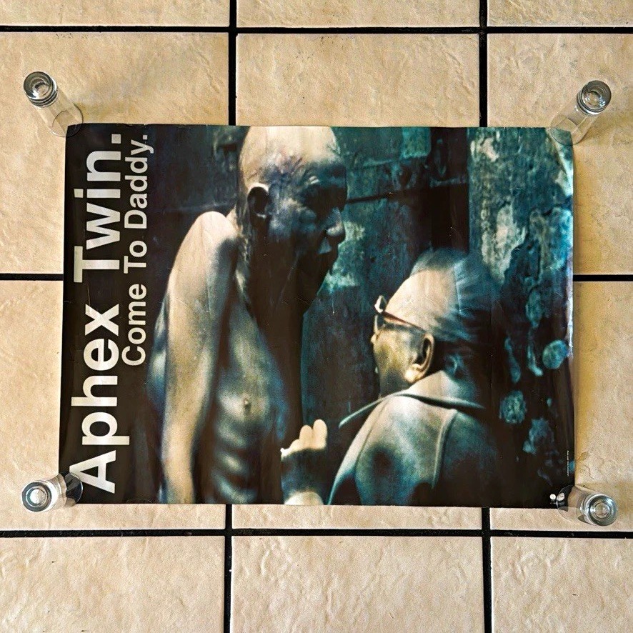 Vintage Aphex Twin Come To Daddy 1997 Promo Poster by Chris Cunningham Warp Vintage Aphex Twin Come To Daddy 1997 Promo Poster by Chris Cunningham Warp