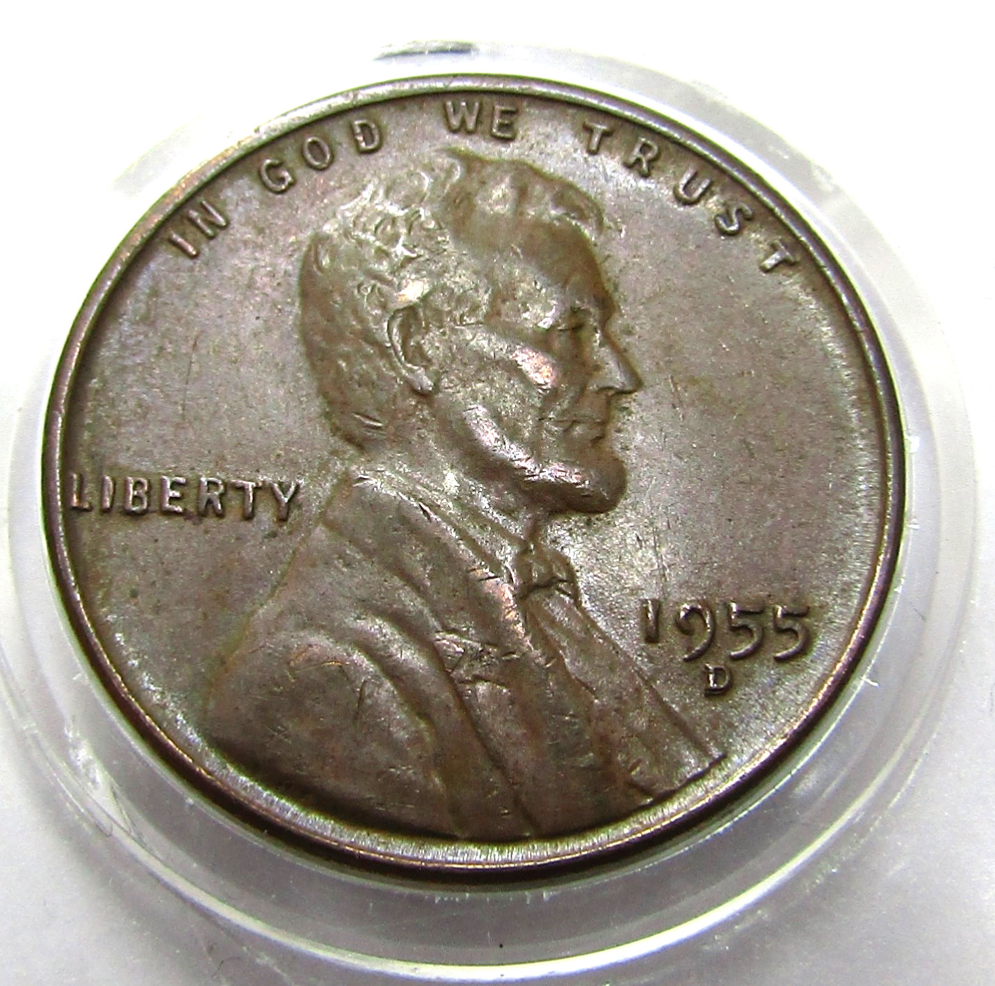 1955-D/D Lincoln Wheat Cent 1C MS BN VP-003 D over D