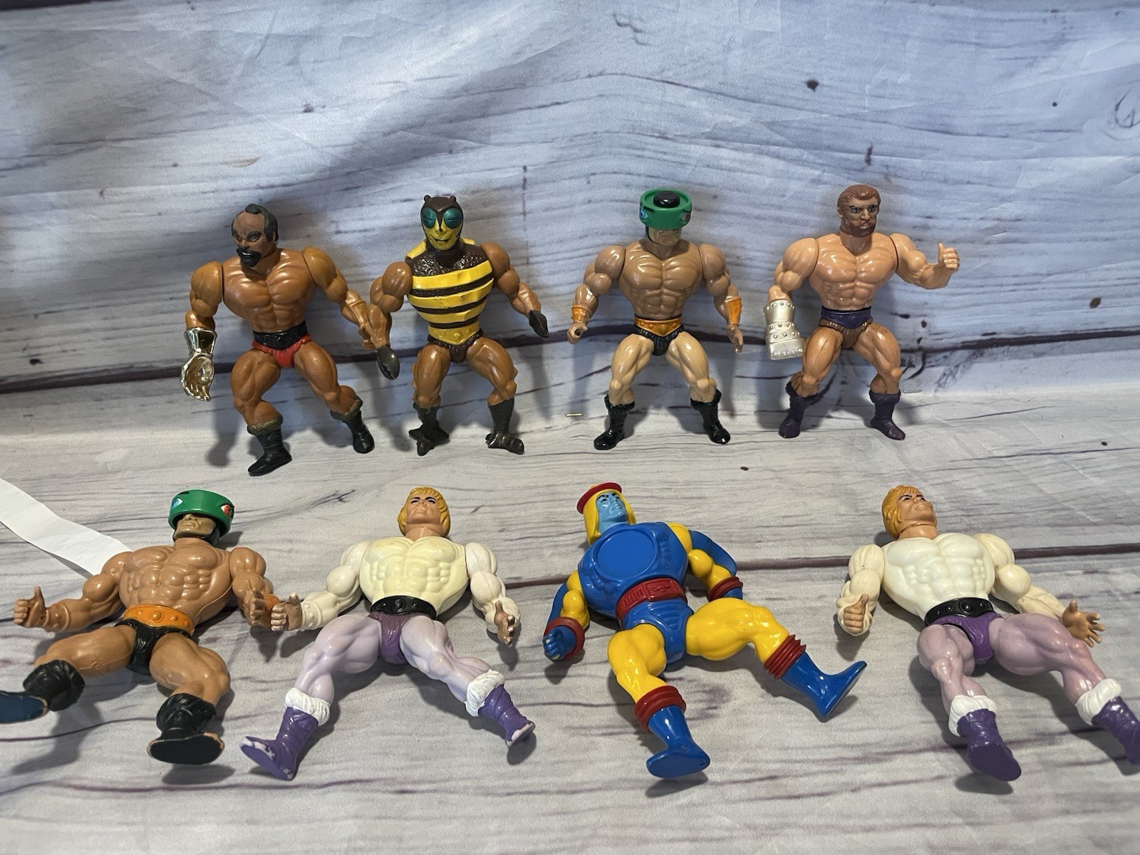 Lot Of 8 HE-MAN MOTU MASTERS OF THE UNIVERSE Action Figures Vintage 1980s Toys