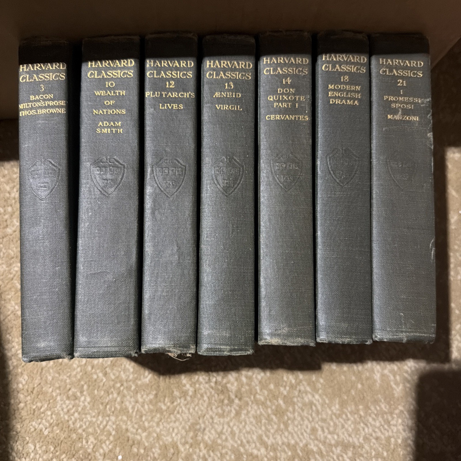 Harvard Classics Collier  19 Volumes Antique Books 1909 Vintage Set