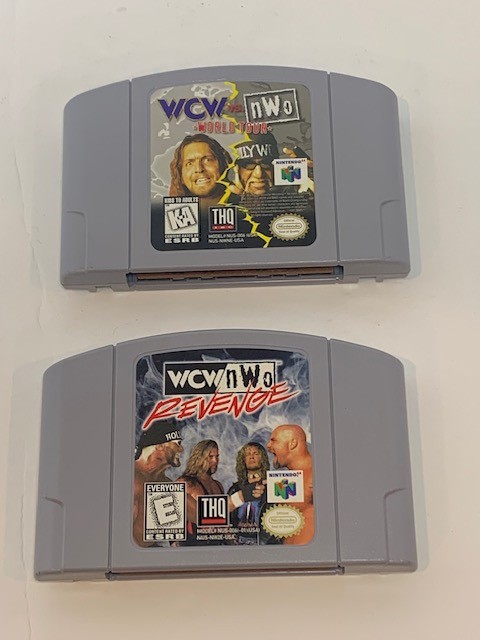 WCW Vs NWO Revenge and World Tour N64 Games - Tested + Working & Authentic WCW Vs NWO Revenge and World Tour N64 Games - Tested + Working & Authentic