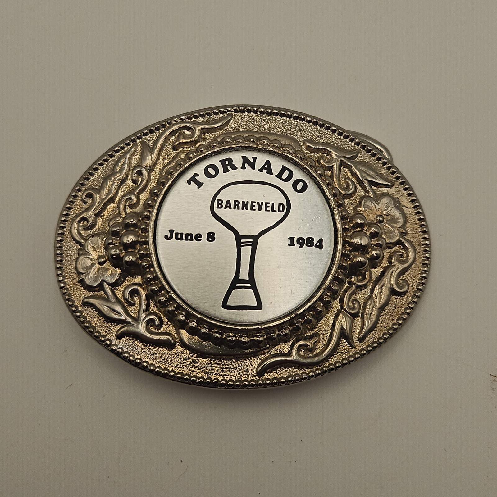 Vintage Barneveld Tornado June 8th 1984 Belt Buckle Vintage Barneveld Tornado June 8th 1984 Belt Buckle