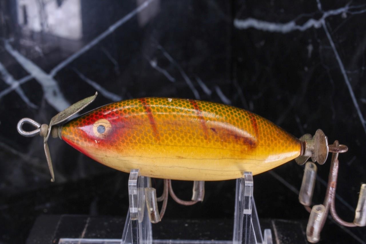 Heddon 149L SOS Lure Perch Scale WOOD DOUBLE SPINNER FISHING LURE