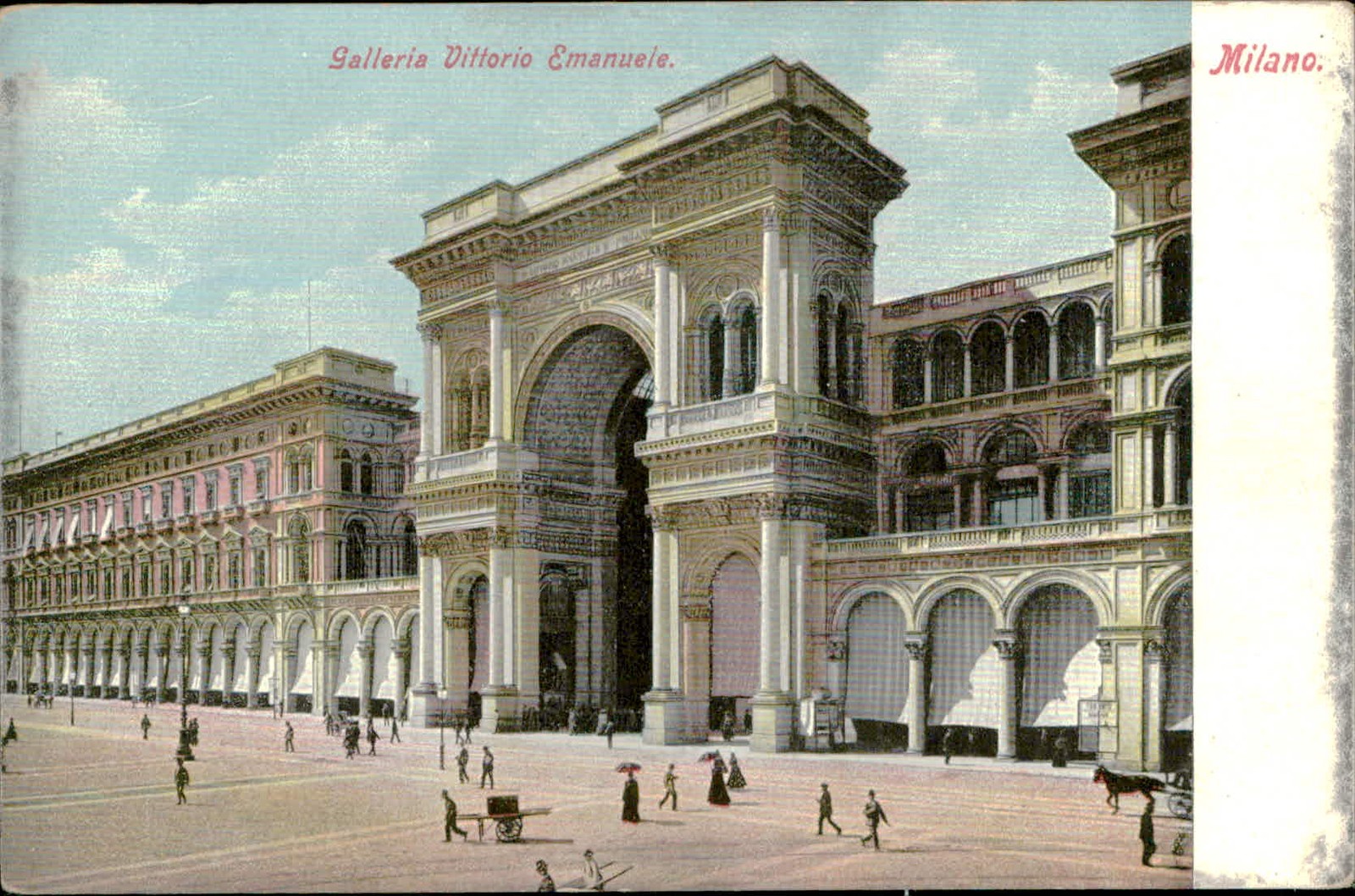 Postcard: Galleria Vittorio Emanuele. Milano. Postcard: Galleria Vittorio Emanuele. Milano.