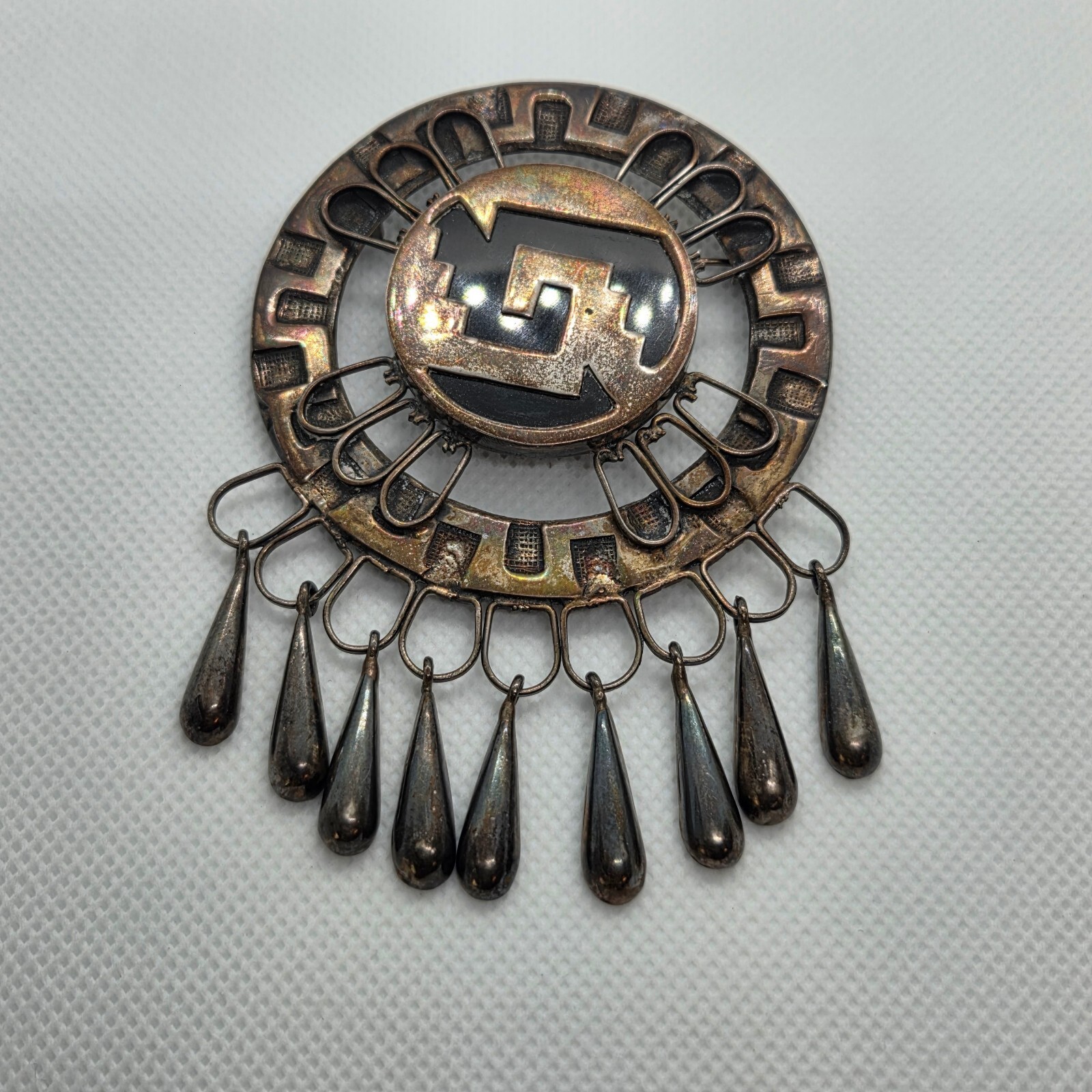 Vintage Mid-Century Mexican Sterling Silver Brooch Vintage Mid-Century Mexican Sterling Silver Brooch