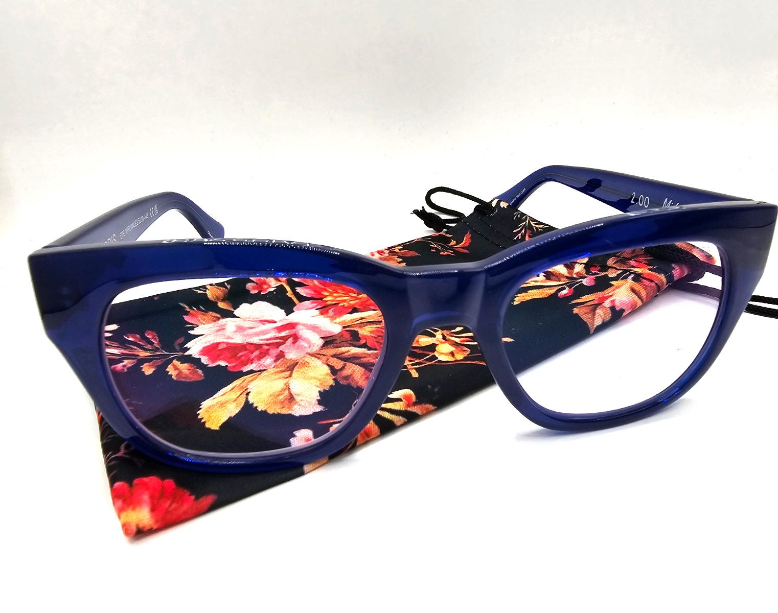 CADDIS Porgy Backstage | Reading Glasses +2.00 Blue Eyeglasses Frame